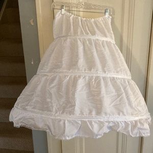 White Hoop skirt girls L-XL